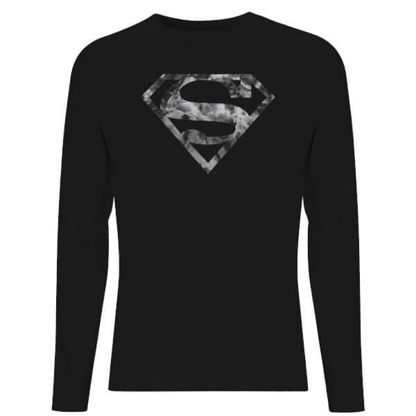 DC Marble Superman Logo Unisex Long Sleeve T-Shirt - Black商品第1张图片规格展示