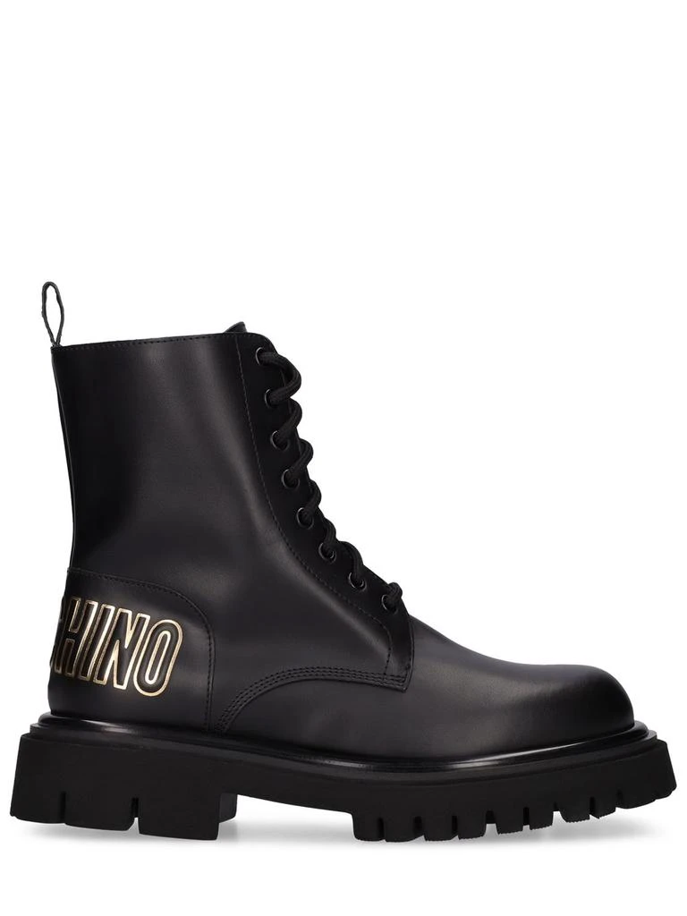 商品Moschino|45mm Leather Combat Boots,价格¥5152,第1张图片