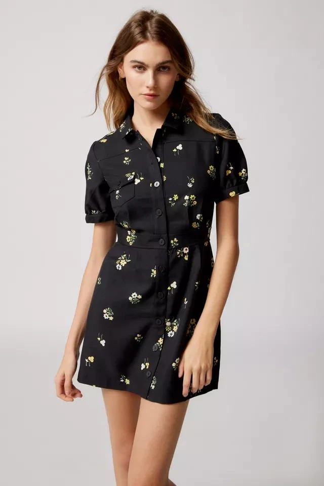 商品Urban Outfitters|UO Carla Collared Floral Mini Dress,价格¥148,第1张图片详细描述