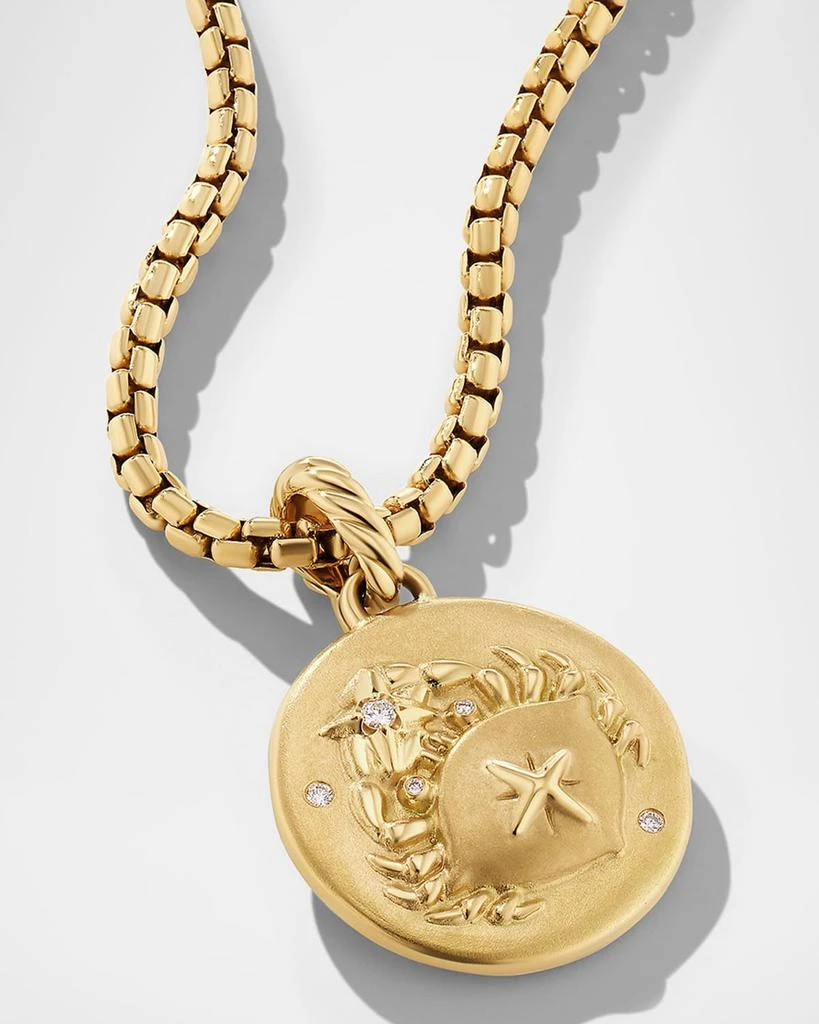 商品David Yurman|Cancer Amulet in 18K Yellow Gold with Diamonds, 28.7mm,价格¥15275,第2张图片详细描述