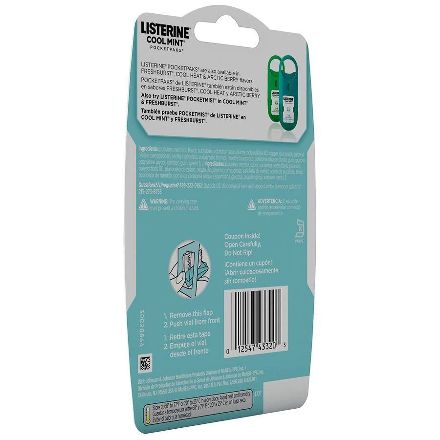 商品Listerine|Pocketpaks Fresh Breath Strips Mint,价格¥45,第4张图片详细描述