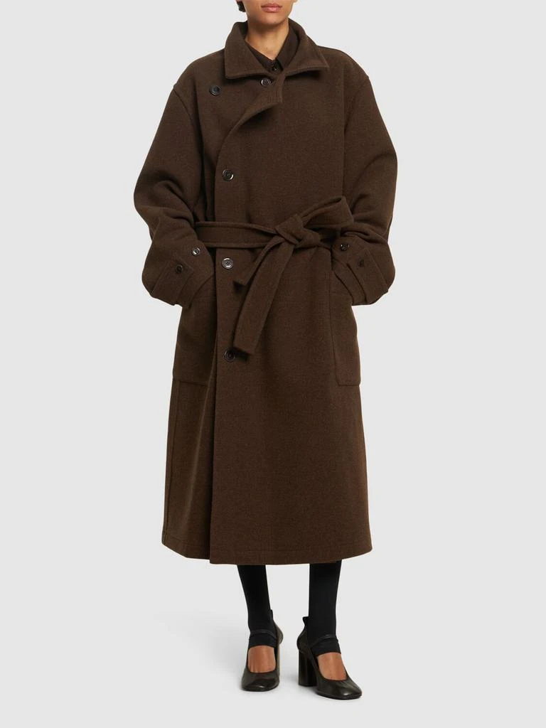 商品Lemaire|Belted Double Wool Long Coat,价格¥13879,第1张图片