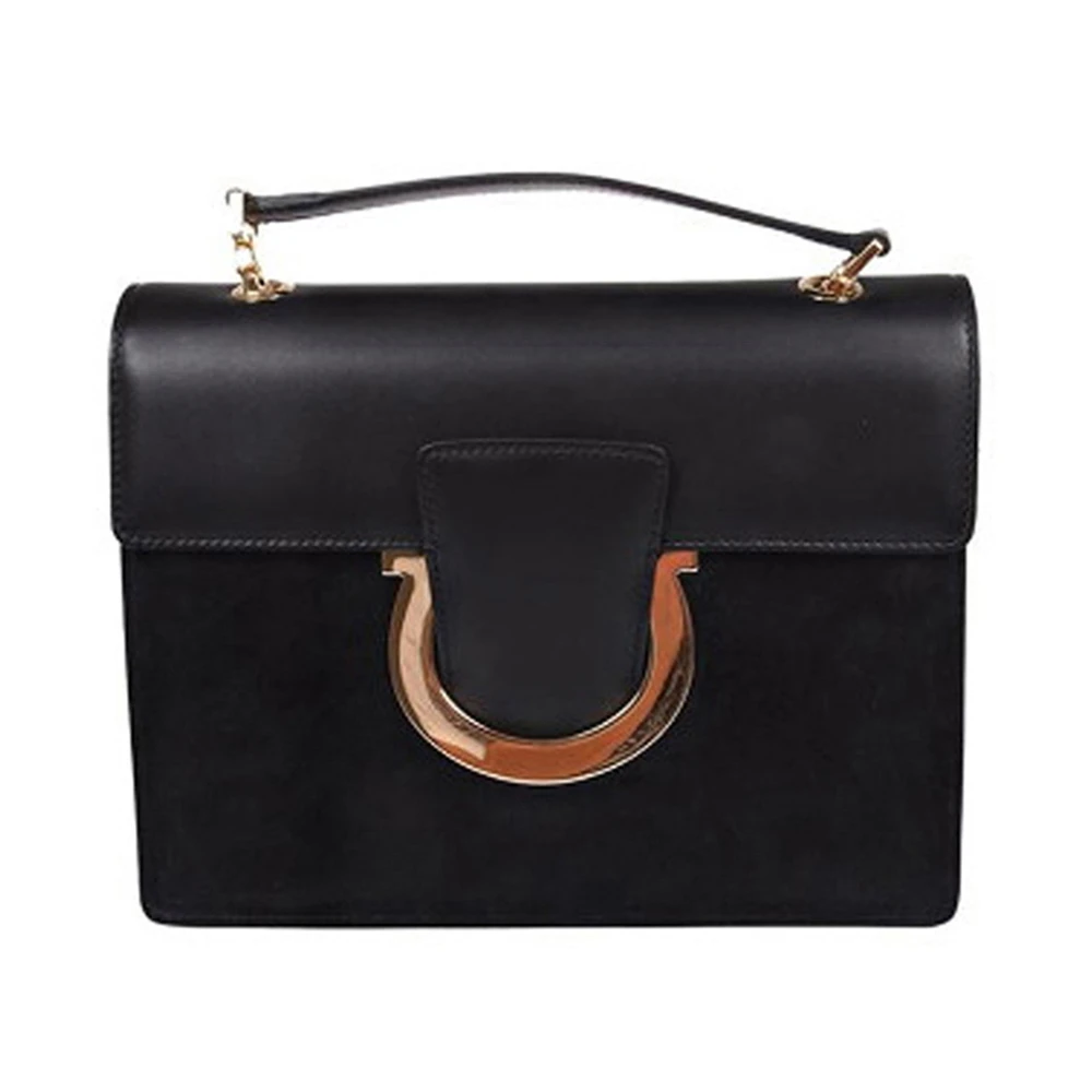 商品[国内直发] Salvatore Ferragamo|SALVATORE FERRAGAMO 黑色女士手提包 21-G671-0679643,价格¥3693,第1张图片
