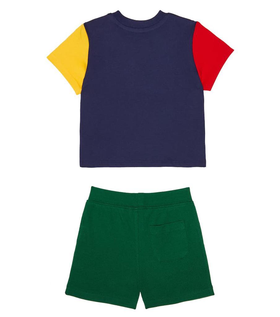 商品Ralph Lauren|Baby set of cotton T-shirt and shorts,价格¥965,第6张图片详细描述