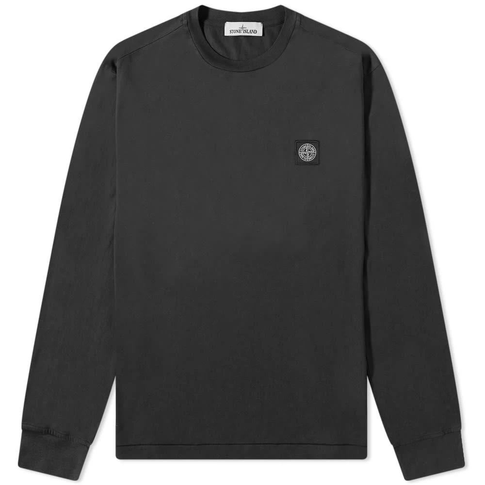 商品Stone Island|Stone Island Long Sleeve Patch Tee,价格¥1081,第1张图片