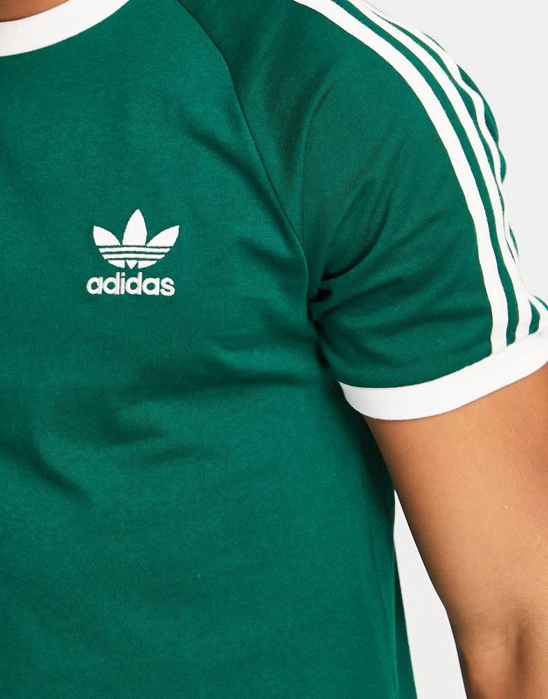 商品Adidas|adidas Originals adicolor 3 stripe t-shirt in dark green,价格¥275,第3张图片详细描述