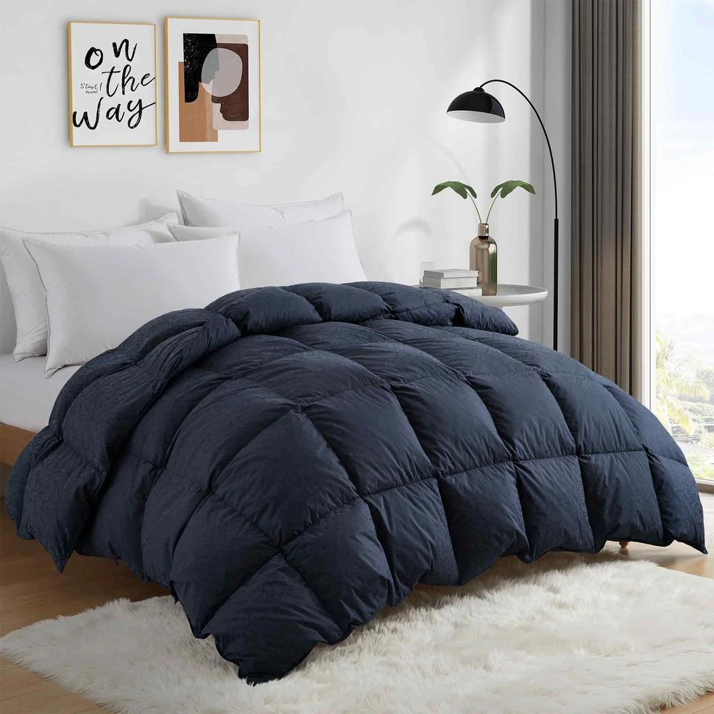 商品Peace Nest|Black Paisley Down Feather Fiber Comforter All Season Super Soft Shell,价格¥637,第1张图片