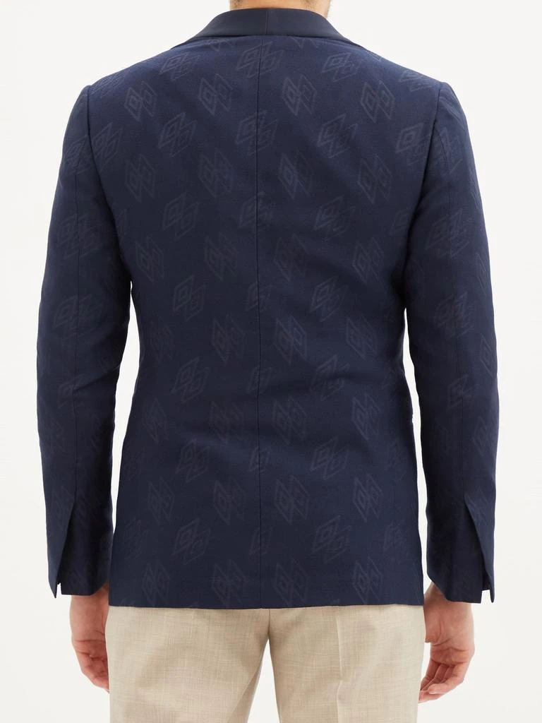 商品Ralph Lauren|Diamond-jacquard single-breasted wool-blend blazer,价格¥15695,第5张图片详细描述