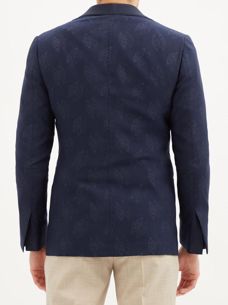 商品Ralph Lauren|Diamond-jacquard single-breasted wool-blend blazer,价格¥13055,第7张图片详细描述