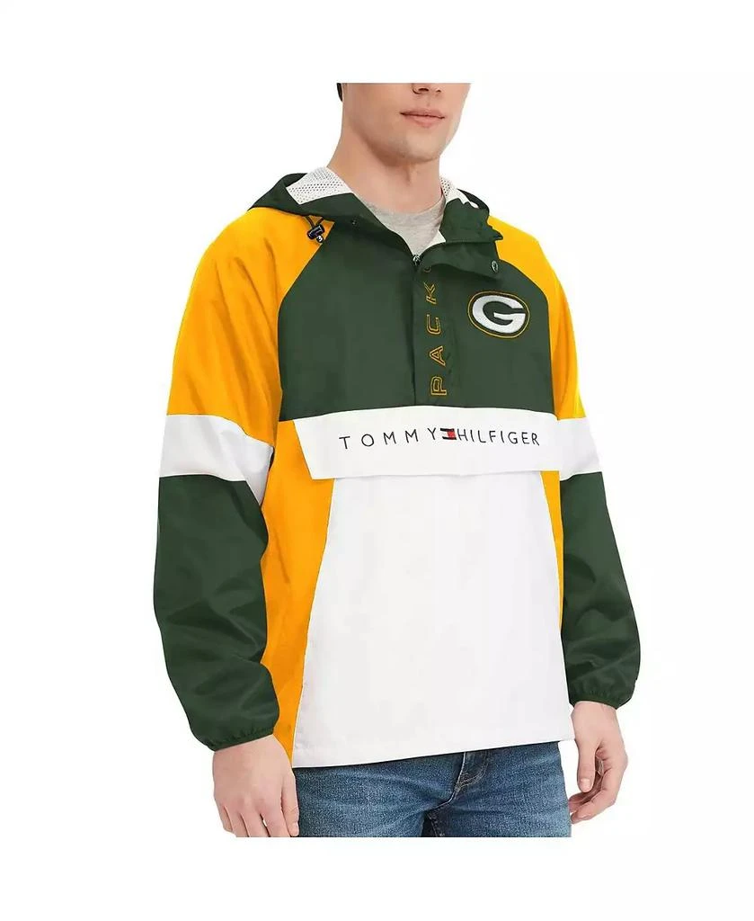 商品Tommy Hilfiger|Men's Green Green Bay Packers Quarter-Zip Pullover Hoodie Jacket,价格¥838,第1张图片