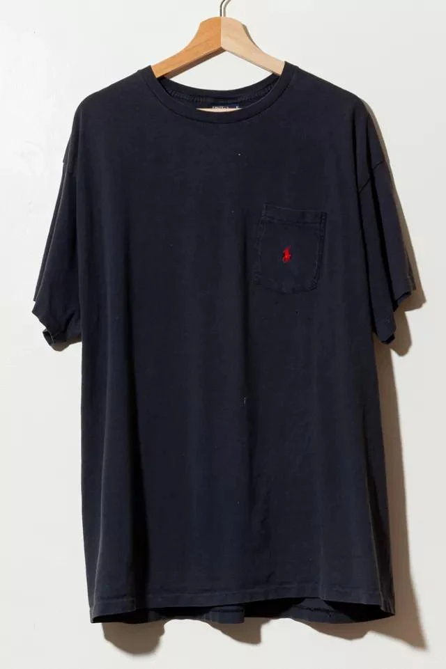 商品Ralph Lauren|Vintage 1990s Distressed Polo Ralph Lauren Black Pocket T-Shirt,价格¥665,第1张图片