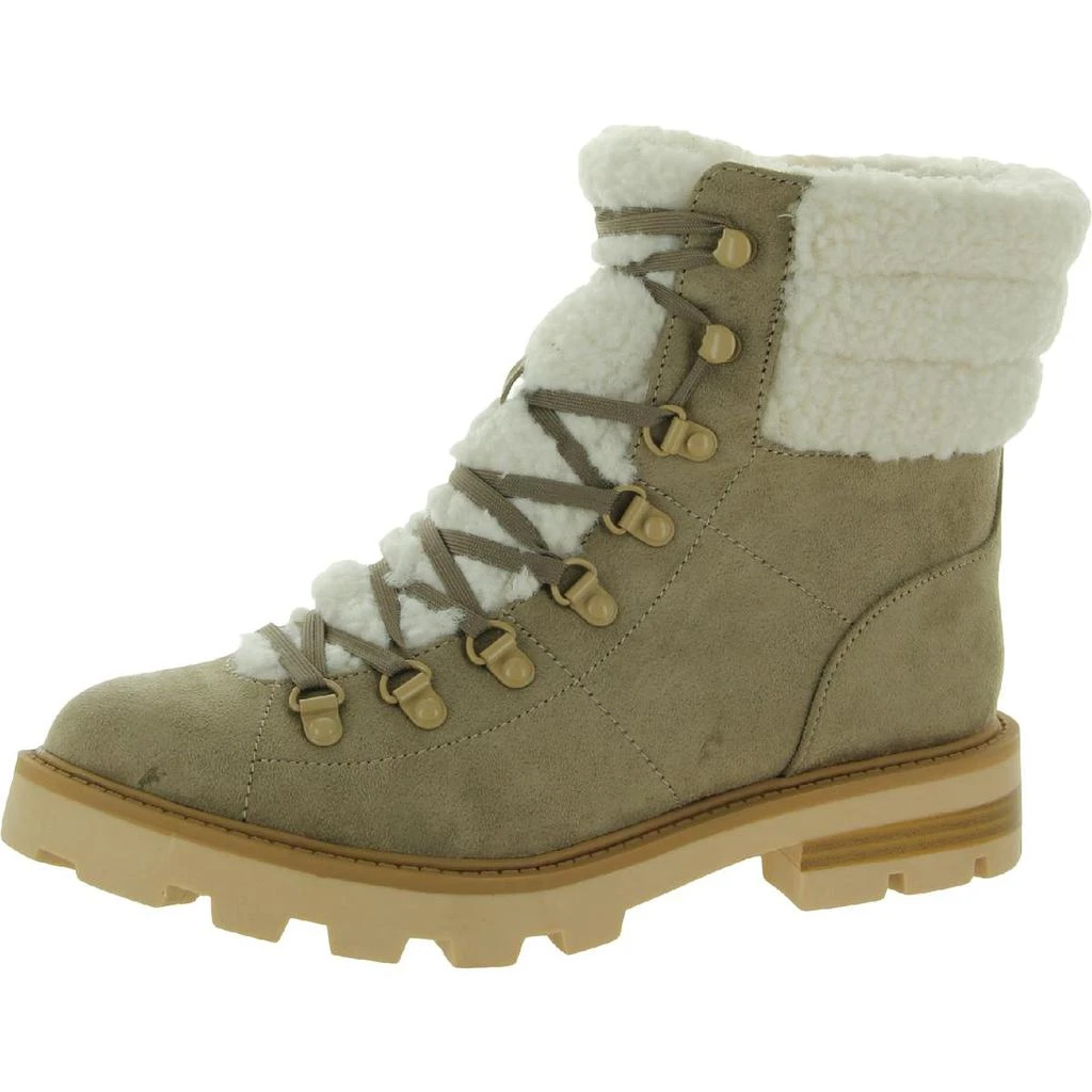 商品Nine West|Nine West Womens Rory 2 Suede Block Heel Combat & Lace-up Boots,价格¥91,第1张图片