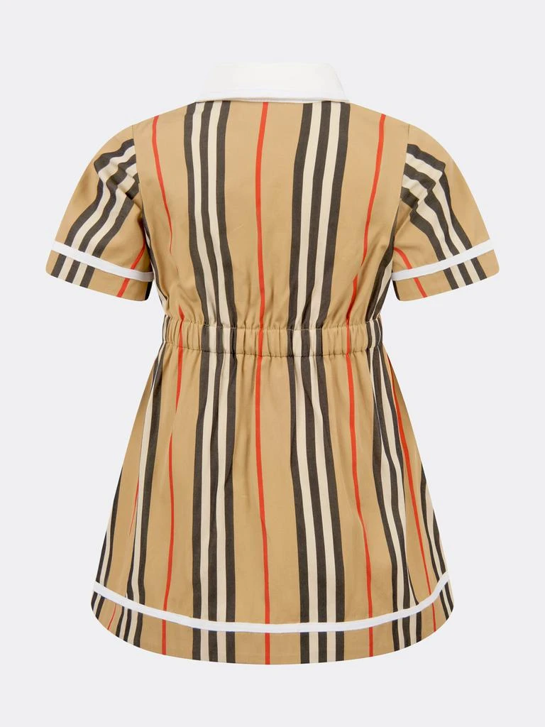 商品Burberry|Burberry Beige Baby Girls Cotton Short Sleeve Check Dress,价格¥1623,第4张图片详细描述