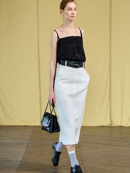 商品OUI MAIS NON|Esther Linen Twin-belted Skirts_3 Colors,价格¥1006,第5张图片详细描述
