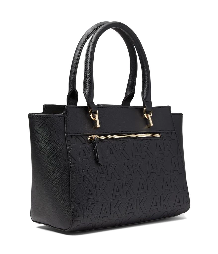 商品Anne Klein|Embossed Logo East/West Satchel with Chain Swag,价格¥447,第2张图片详细描述