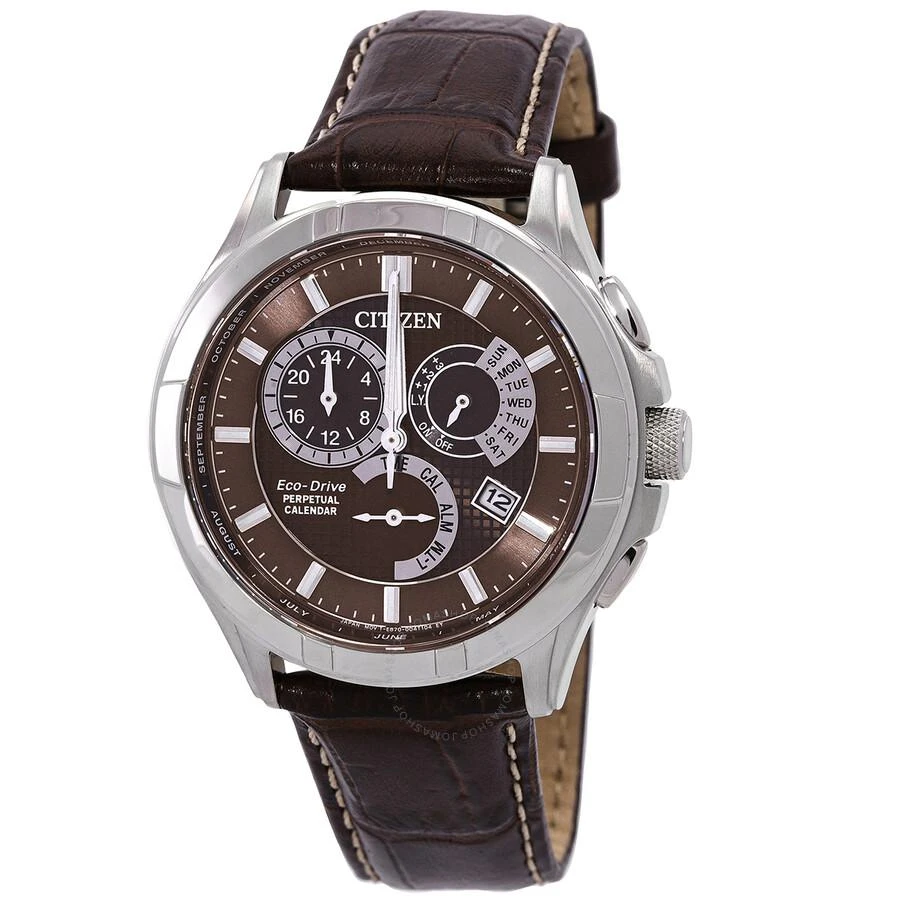 商品Citizen|Eco-Drive Perpetual GMT Brown Dial Men's Watch BL8160-07X,价格¥1755,第1张图片