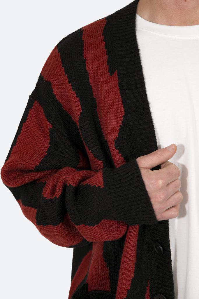 Zebra Cardigan - Red/Black商品第8张图片规格展示