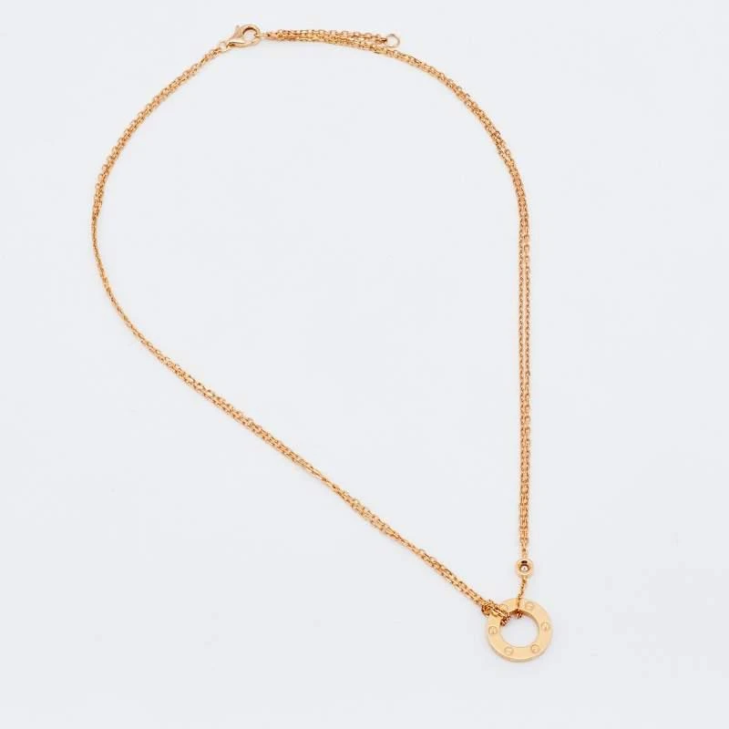 商品[二手商品] Cartier|Cartier Love Diamonds 18k Rose Gold Necklace,价格¥14252,第3张图片详细描述