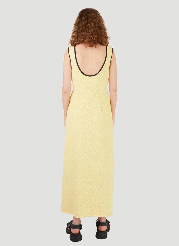 商品Ganni|Slub Cotton Knit Dress in Yellow,价格¥933,第4张图片详细描述