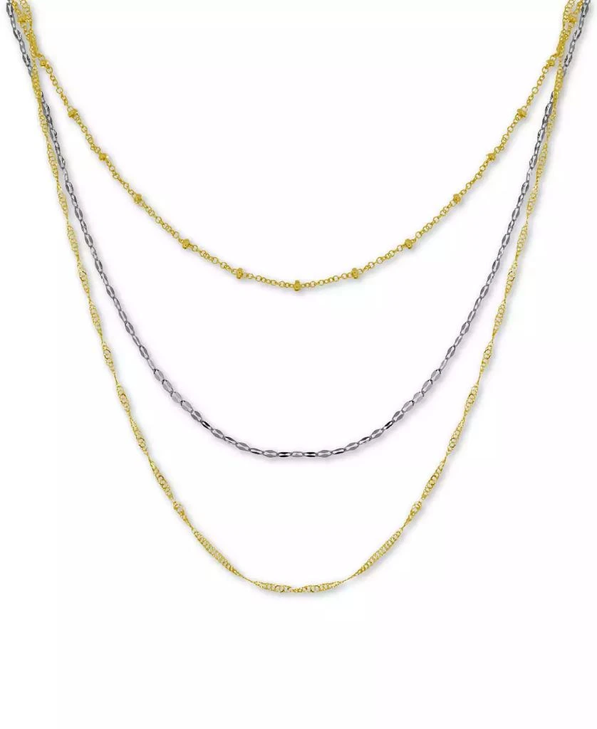 商品Essentials|Silver Plated Multi-Chain 18" Layered Statement Necklace,价格¥132,第1张图片