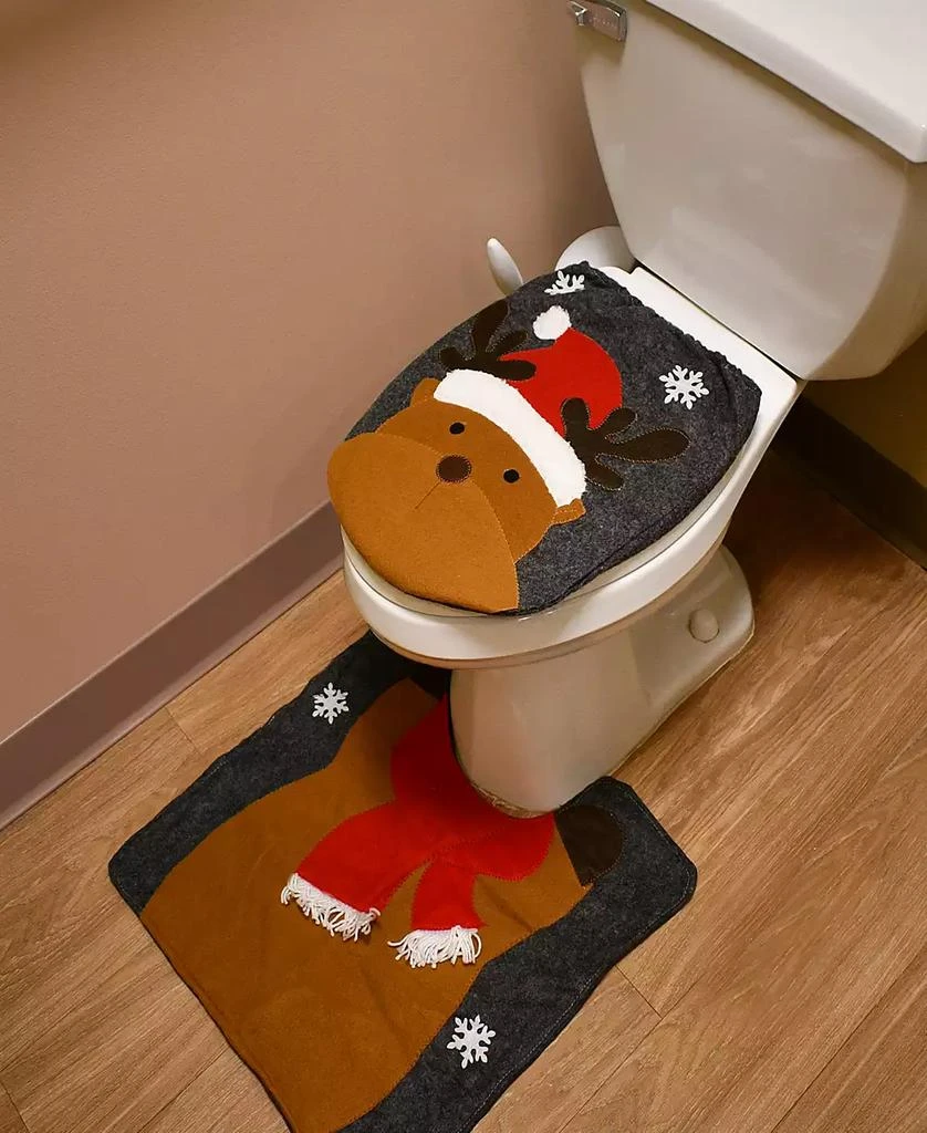 商品National Tree Company|Two-Piece Holiday Bathroom Seat and Floor Cover,价格¥172,第4张图片详细描述