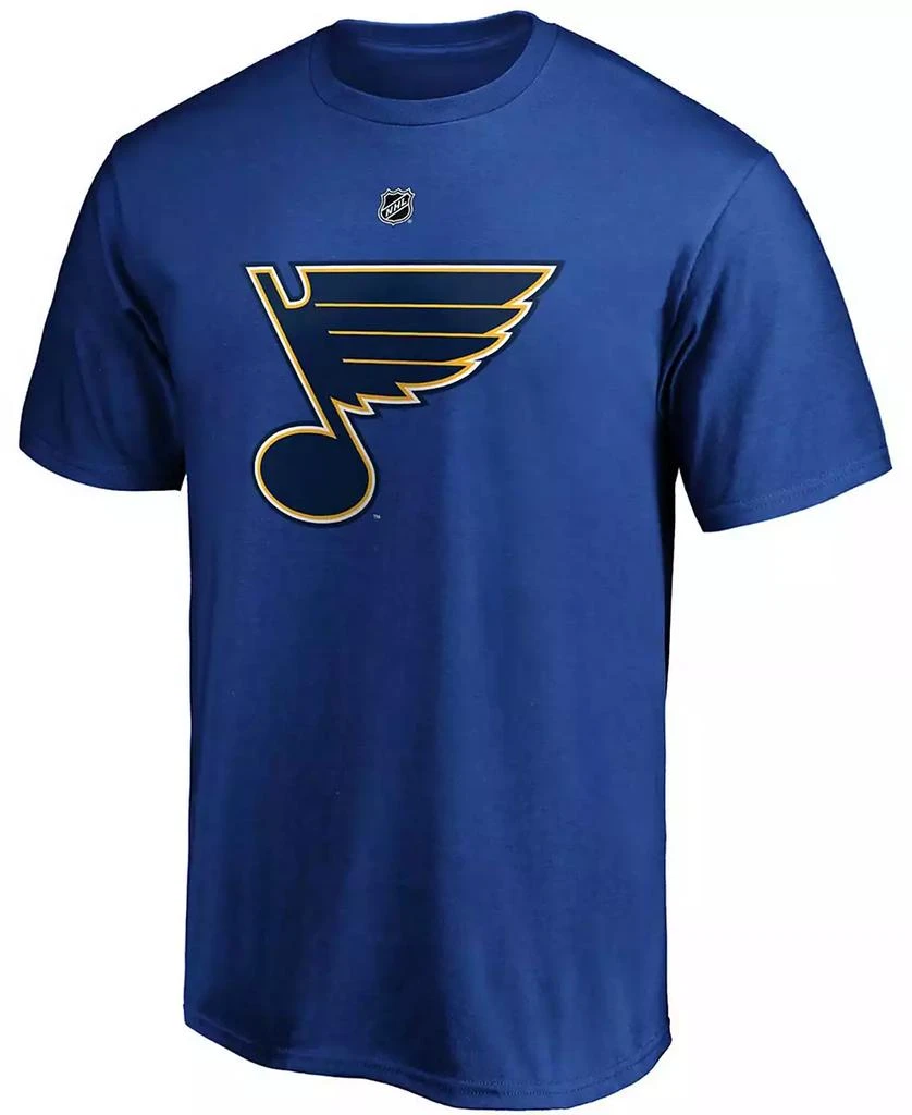 商品Majestic|Fanatics Branded Men's Jordan Binnington Blue St. Louis Blues Team Authentic Stack Name & Number T-Shirt,价格¥263,第2张图片详细描述