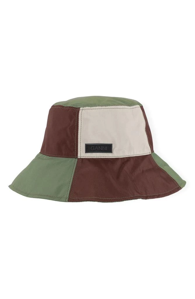 商品Ganni|Patchwork Recycled Polyester Bucket Hat,价格¥622,第1张图片