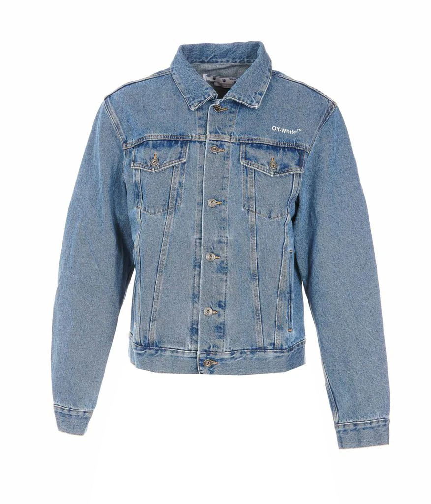 商品Off-White|Off-White Diagonal Logo Denim Jacket,价格¥3983,第1张图片