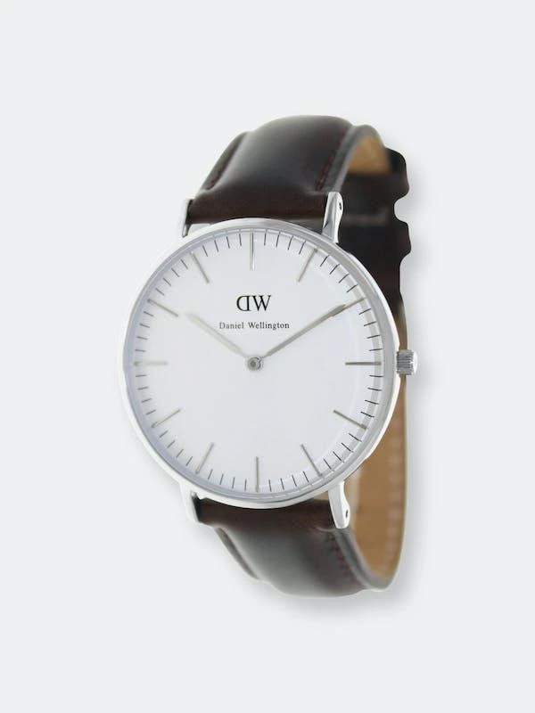 商品Daniel Wellington|Daniel Wellington Women's Bristol 0611DW Brown Leather Japanese Quartz Fashion Watch ONE SIZE,价格¥1503,第1张图片