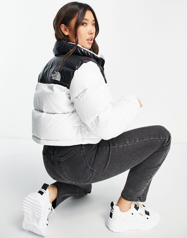 The North Face Nuptse cropped jacket in white商品第2张图片规格展示