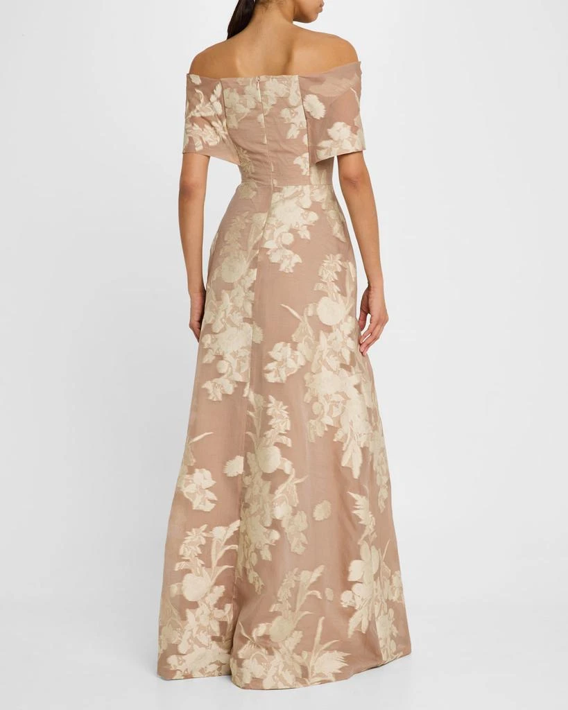 商品LELA ROSE|Deedie Floral Fil Coupe Off-The-Shoulder Gown,价格¥23047,第3张图片详细描述