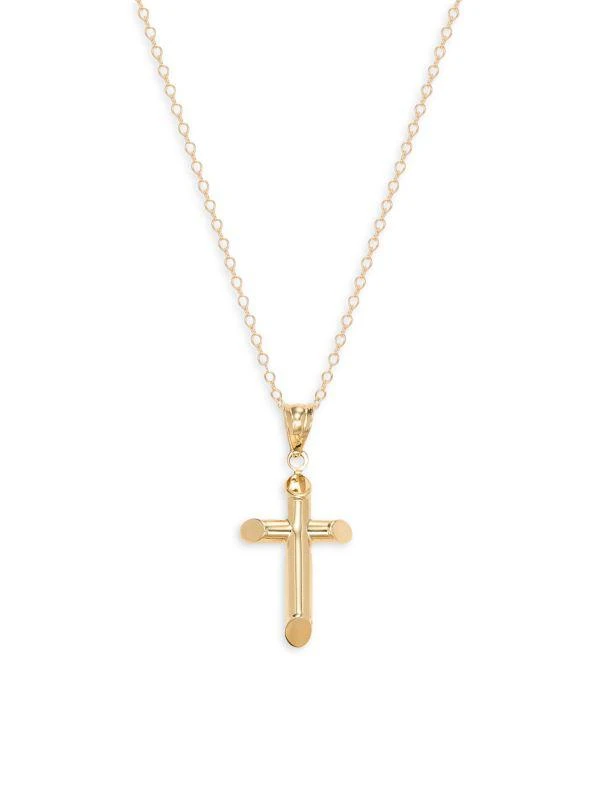 商品Saks Fifth Avenue|14K Yellow Gold Cross Pendant Necklace,价格¥1950,第1张图片