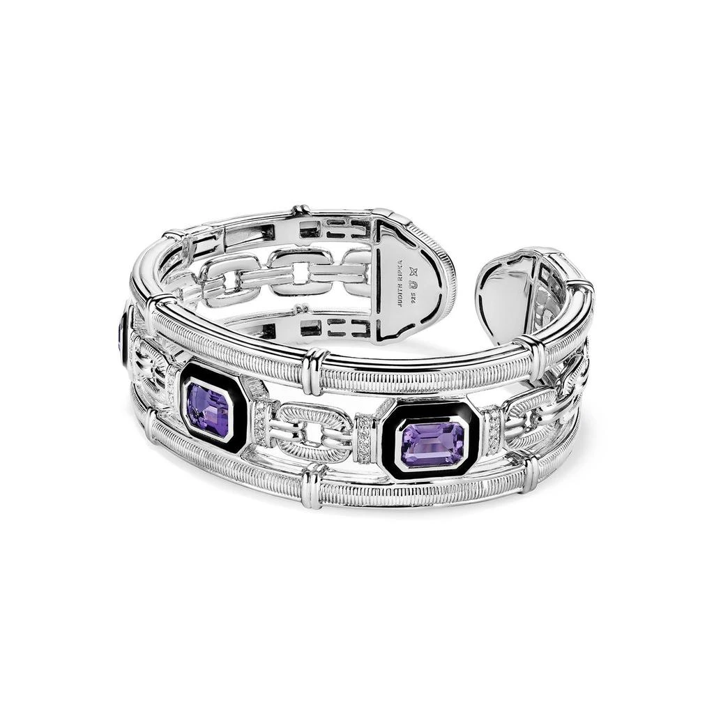 商品Judith Ripka|Diamond & Amethyst Adrienne Bangle Bracelet,价格¥16991,第1张图片