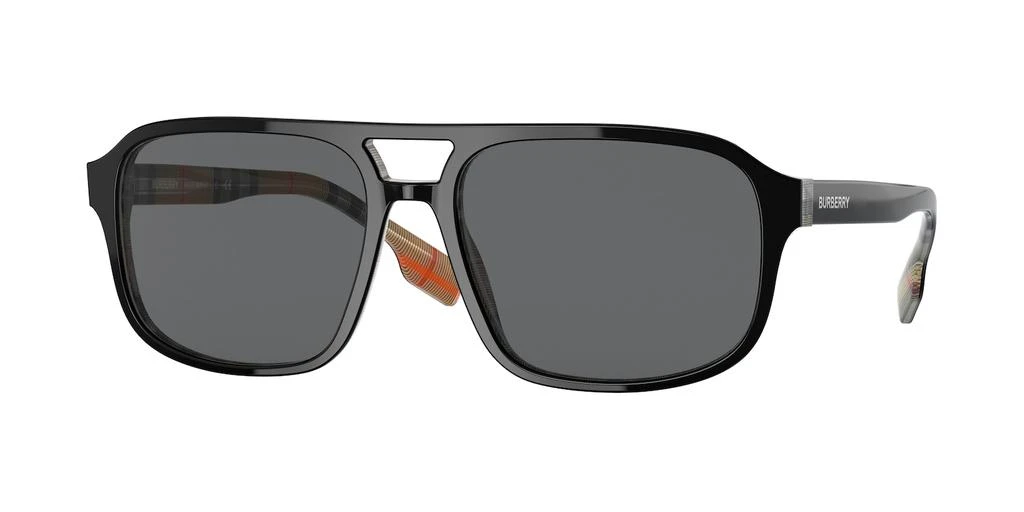 商品Burberry|Burberry Francis Dark Gray Navigator Mens Sunglasses BE4320 383887 58,价格¥897,第1张图片