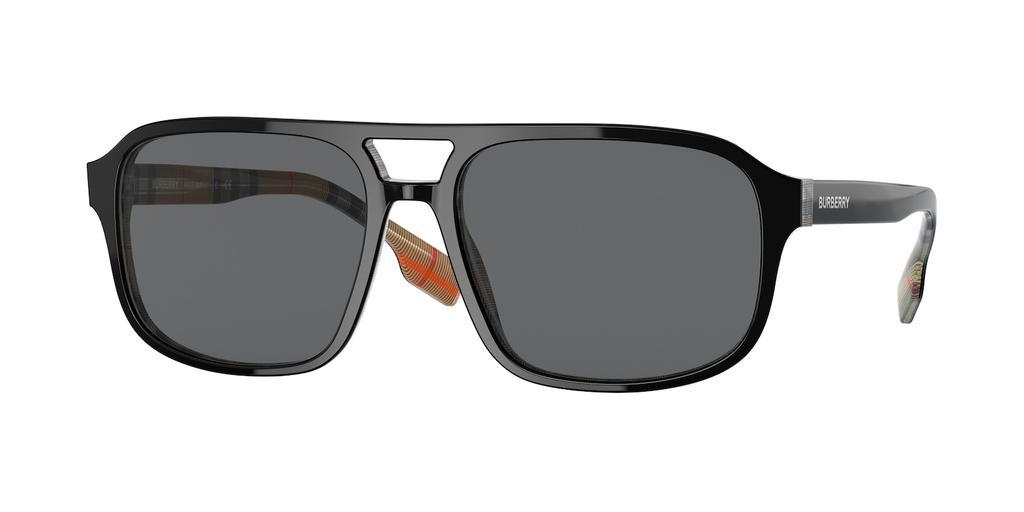商品Burberry|Burberry Francis Dark Gray Navigator Mens Sunglasses BE4320 383887 58,价格¥867,第1张图片