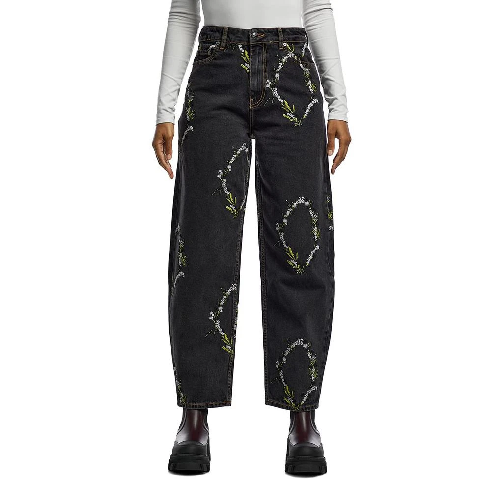 商品Ganni|Embroidery Denim Stary Jeans,价格¥2121,第2张图片详细描述