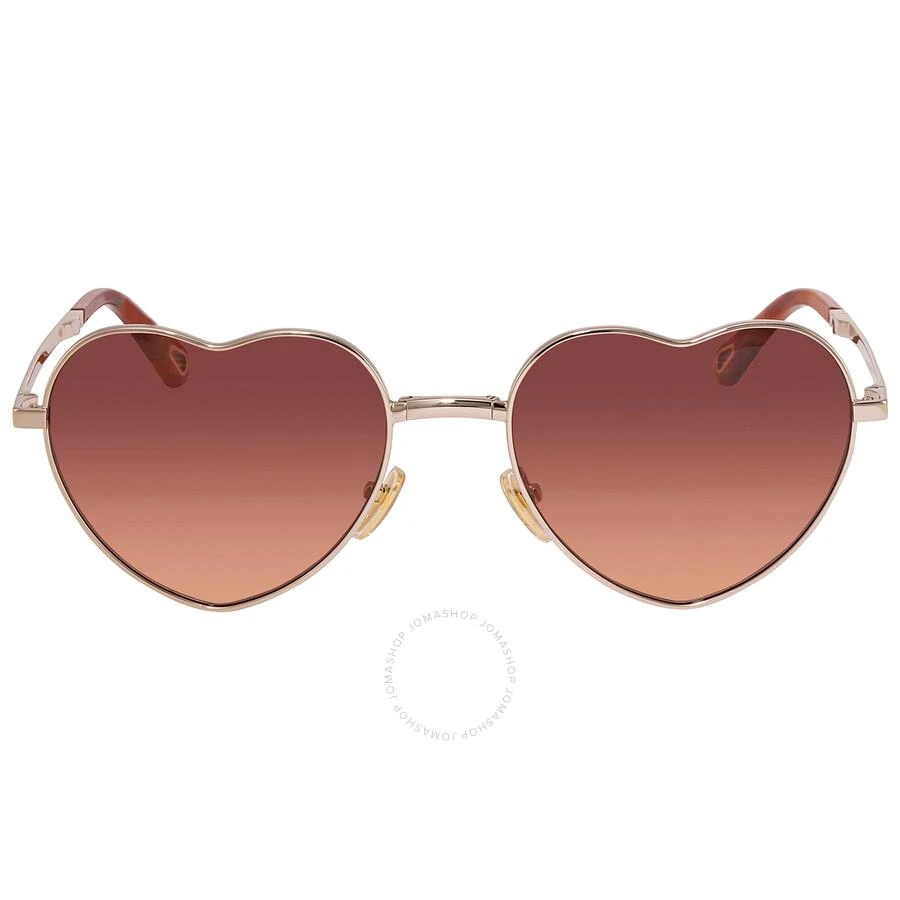 商品Chloé|Milane Red Gradient Heart Ladies Sunglasses CH0071S 003 59,价格¥2232,第1张图片