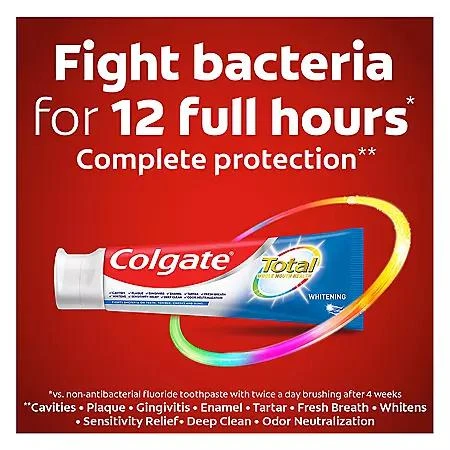 商品Colgate|Colgate Total Whitening Gel Toothpaste, 6 oz., 5 pk.,价格¥115,第2张图片详细描述