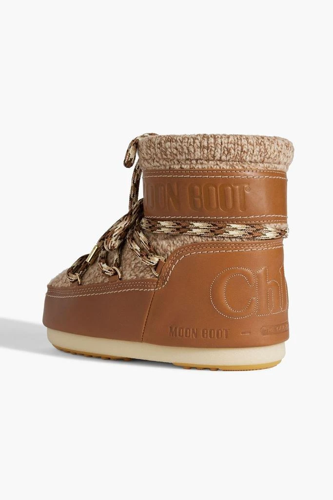 商品Chloé|Leather and wool-blend snow boots,价格¥2990,第3张图片详细描述