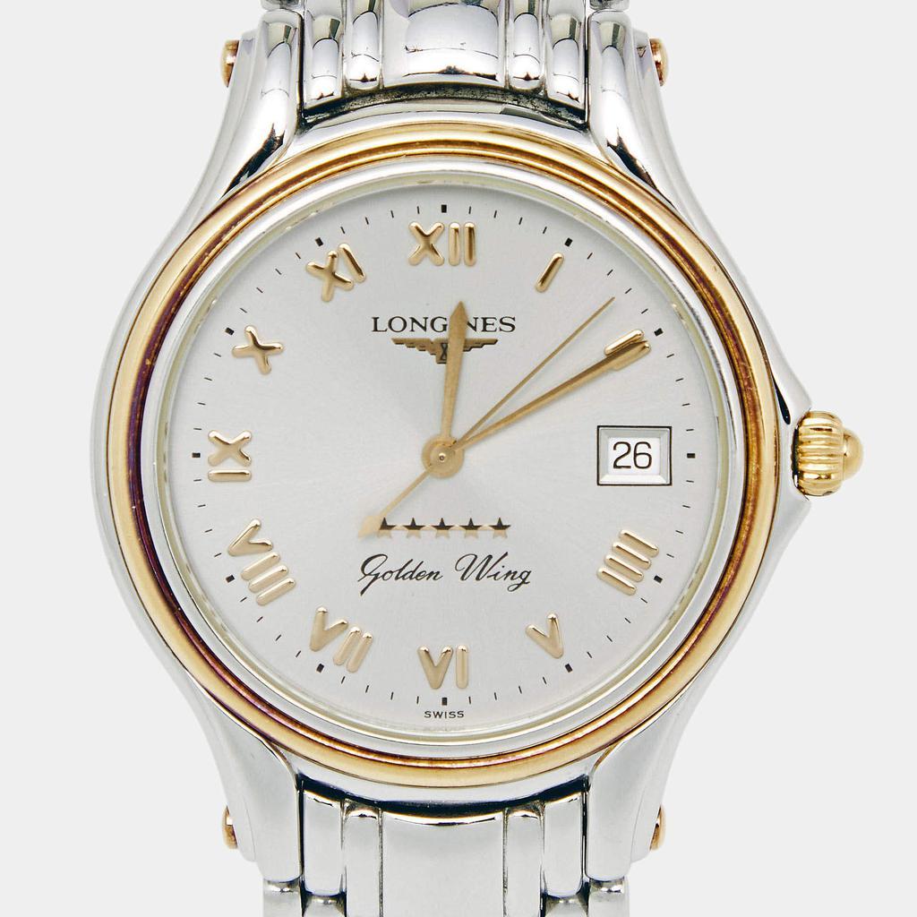 商品[二手商品] Longines|Longines Silver Two Tone Stainless Steel Golden Wing L3.606.5 Men's Wristwatch 33 mm,价格¥3290,第5张图片详细描述