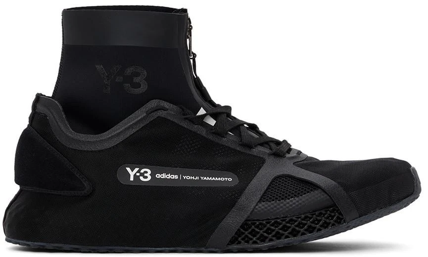 商品Y-3|Black Mesh Runner 4D Low Sneakers,价格¥1134,第1张图片