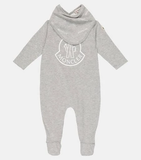 商品Moncler|Cotton onesie and bib set,价格¥1987,第2张图片详细描述