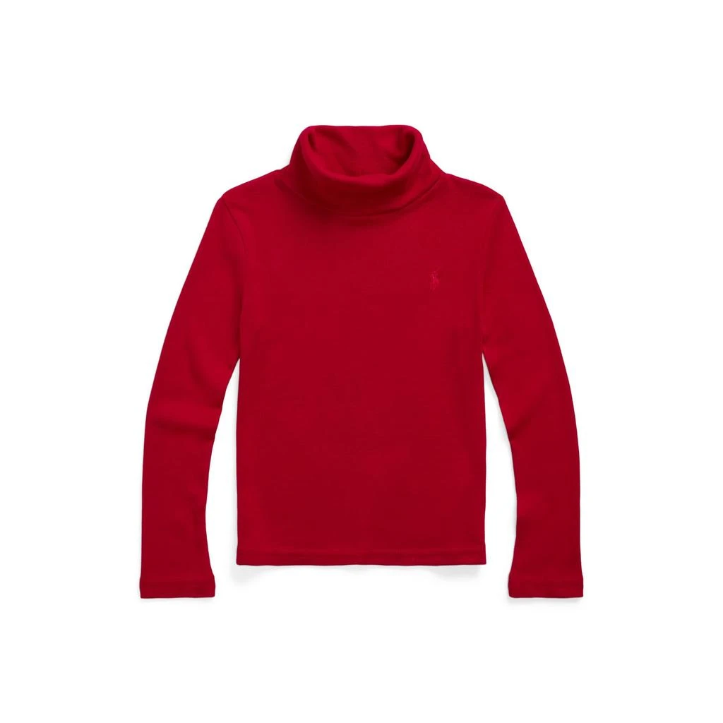 商品Ralph Lauren|Ribbed Cotton-Blend Turtleneck (Toddler/Little Kids),价格¥237,第1张图片