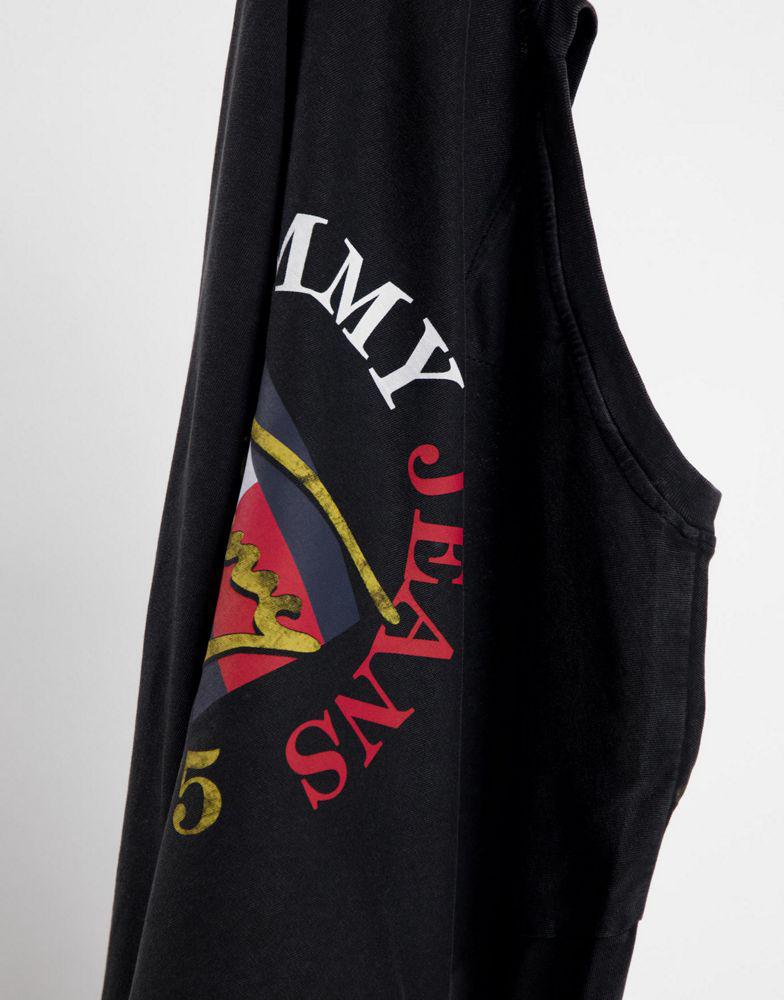 Tommy Jeans vintage round back logo long sleeve top in black - BLACK商品第3张图片规格展示