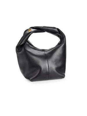 商品Versace|Studded Leather Hobo Bag,价格¥14228,第4张图片详细描述