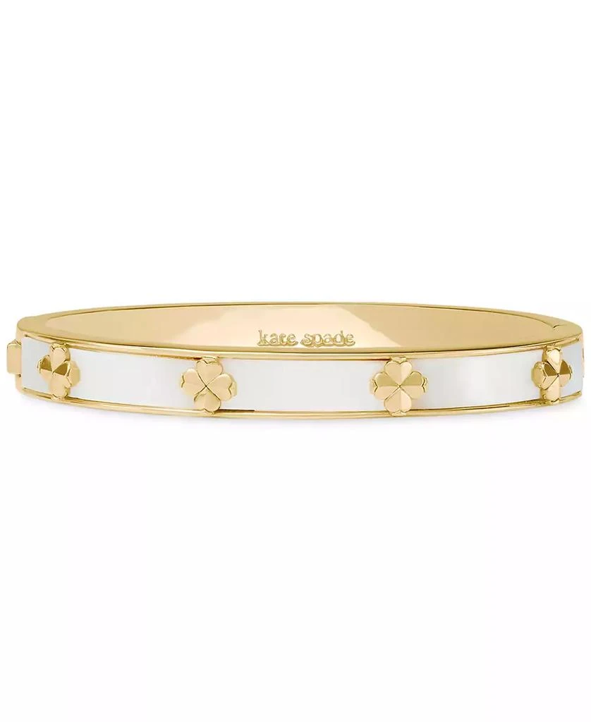商品Kate Spade|Imitation Pearl Gold Hinge Bangle Bracelet,价格¥1090,第1张图片