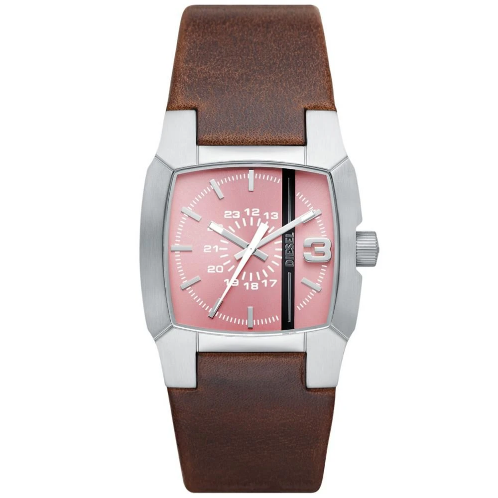 商品Diesel|Men's Cliffhanger Brown Leather Strap Watch, 36mm,价格¥1117,第1张图片