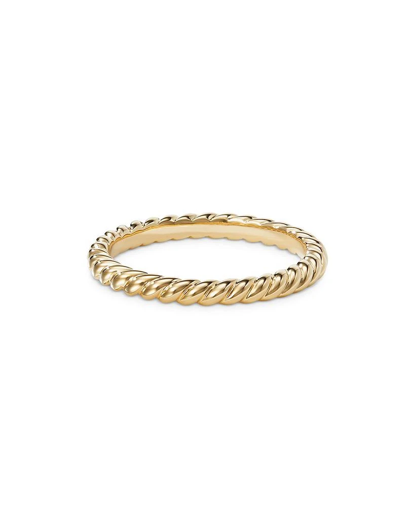 商品David Yurman|18K Yellow Gold DY Unity Cable Band Ring,价格¥9702,第1张图片