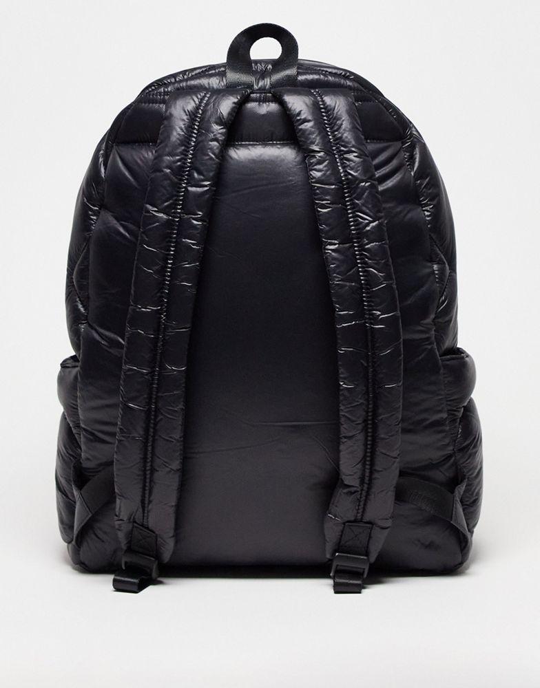 Topshop Nina puffer backpack in black商品第3张图片规格展示