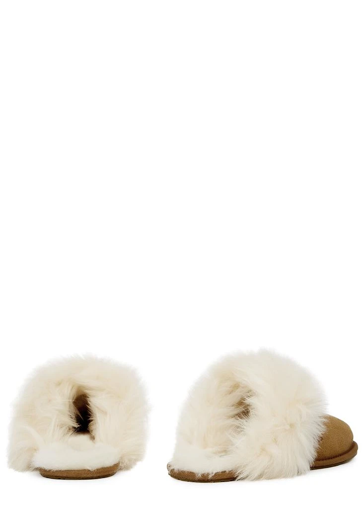 商品UGG|Scruff Sis shearling-trimmed suede slippers,价格¥882,第3张图片详细描述